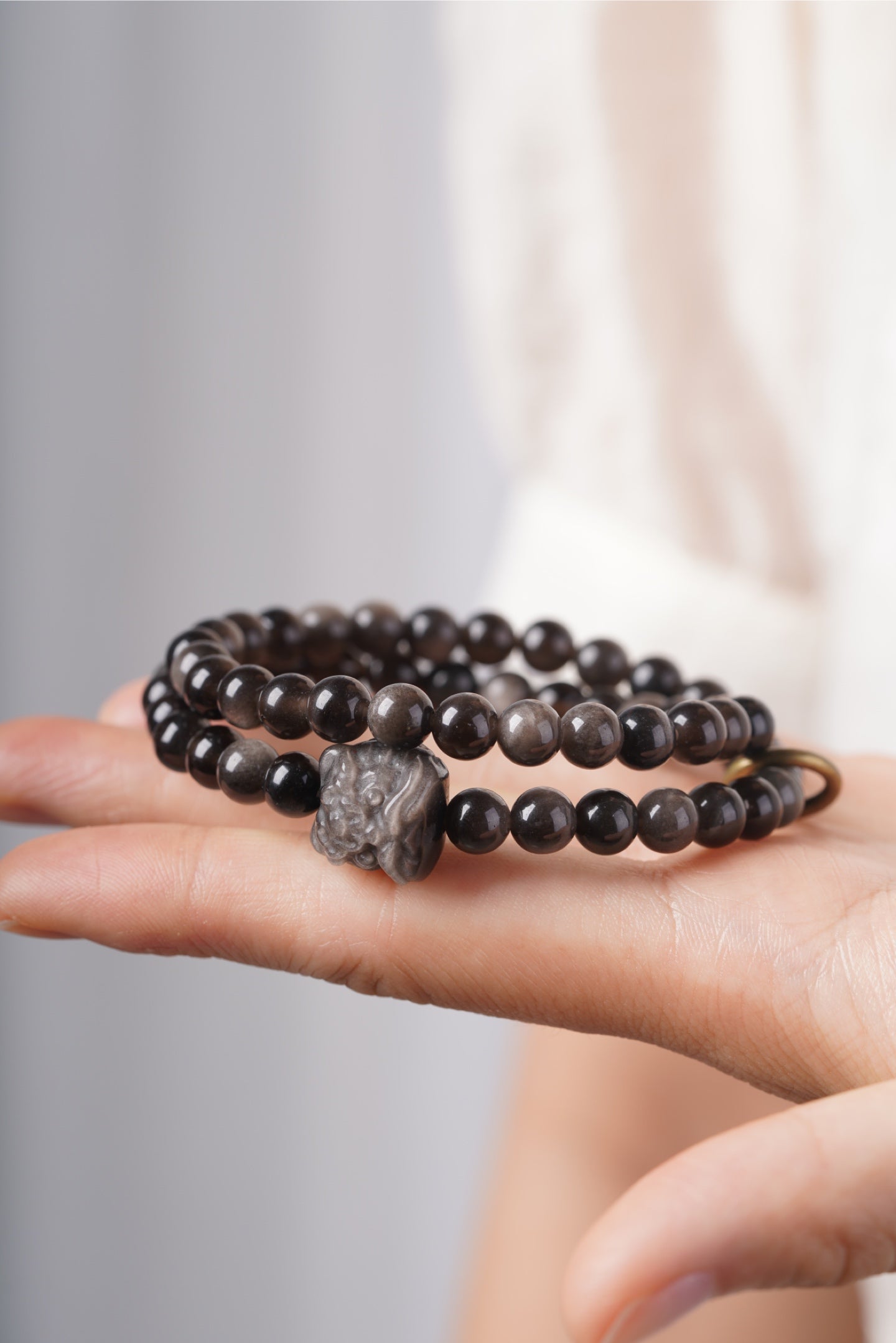 Silver Obsidian Destiny Bracelet