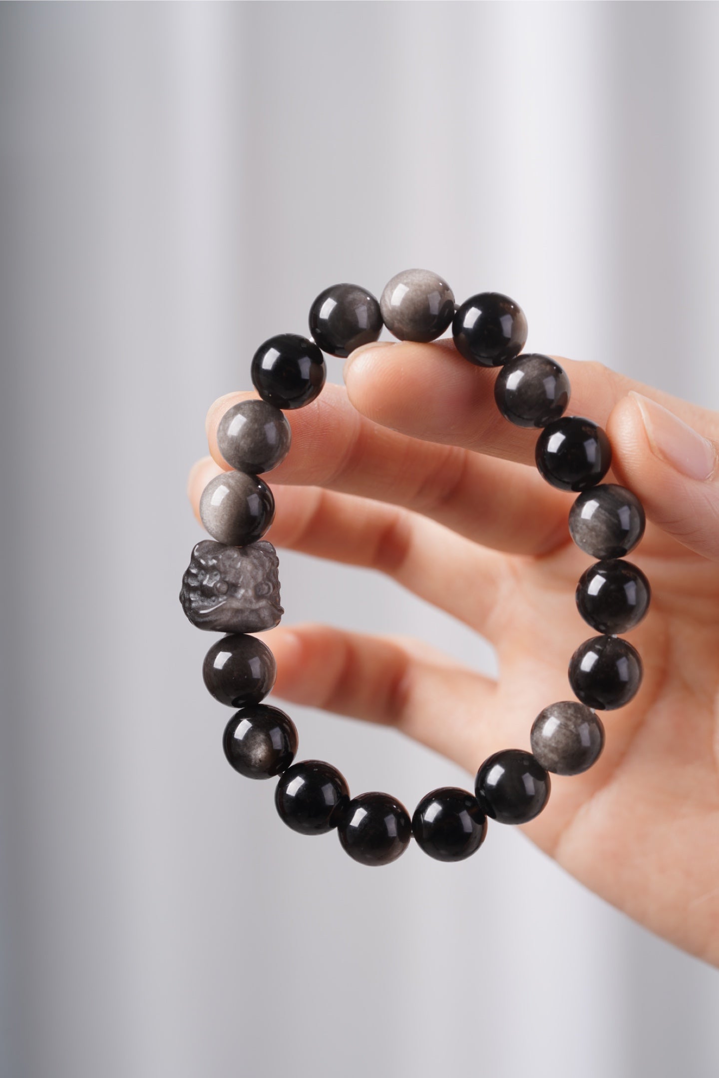 Silver Obsidian Destiny Bracelet