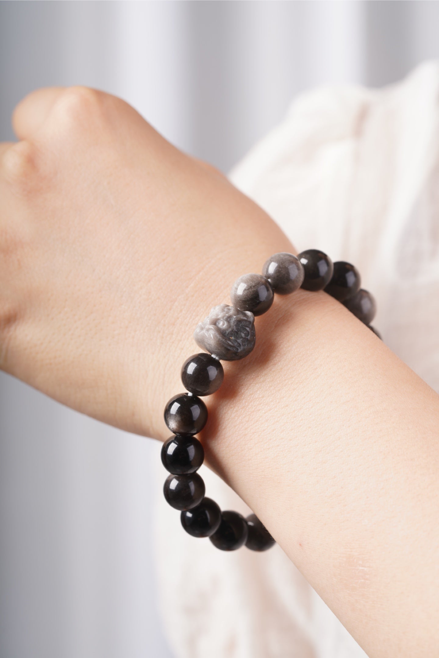 Silver Obsidian Destiny Bracelet