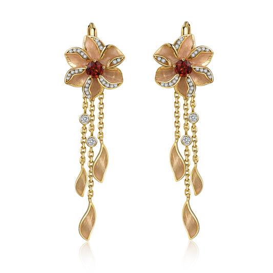 🔥 Blossom Flame Set – Fire Element Jewelry for Energy &amp; Elegance (Earrings)