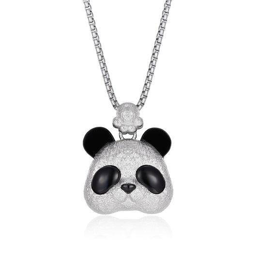 Lucky Panda Talisman Pendant – S925 Sterling Silver Feng Shui Charm