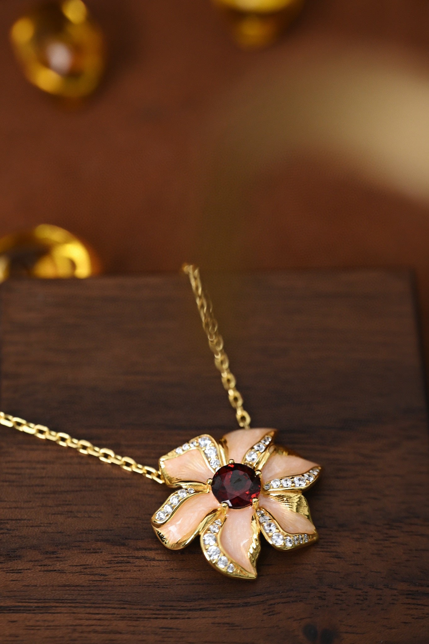 🔥 Blossom Flame Set – Fire Element Jewelry for Energy &amp; Elegance(Necklace)