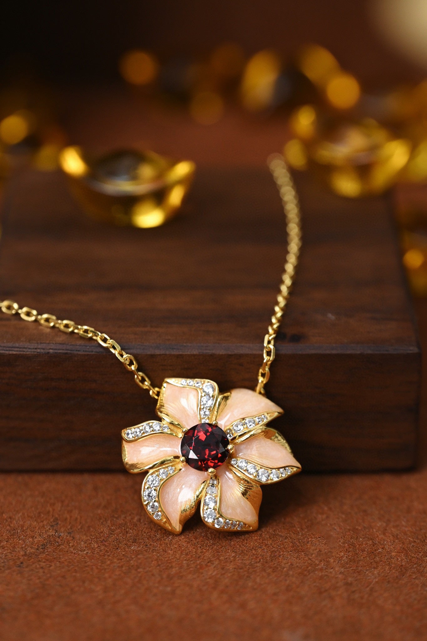 🔥 Blossom Flame Set – Fire Element Jewelry for Energy &amp; Elegance(Necklace)