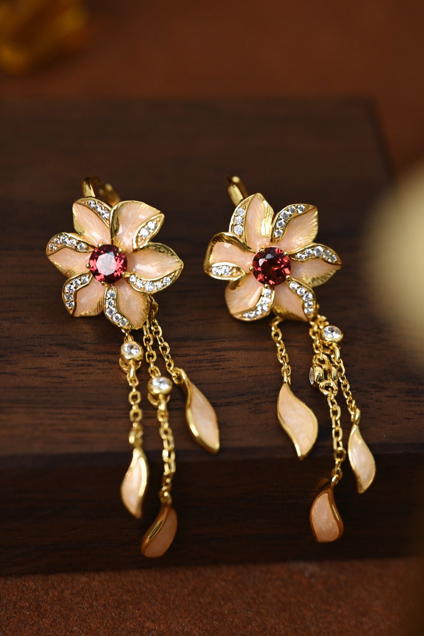 🔥 Blossom Flame Set – Fire Element Jewelry for Energy &amp; Elegance (Earrings)