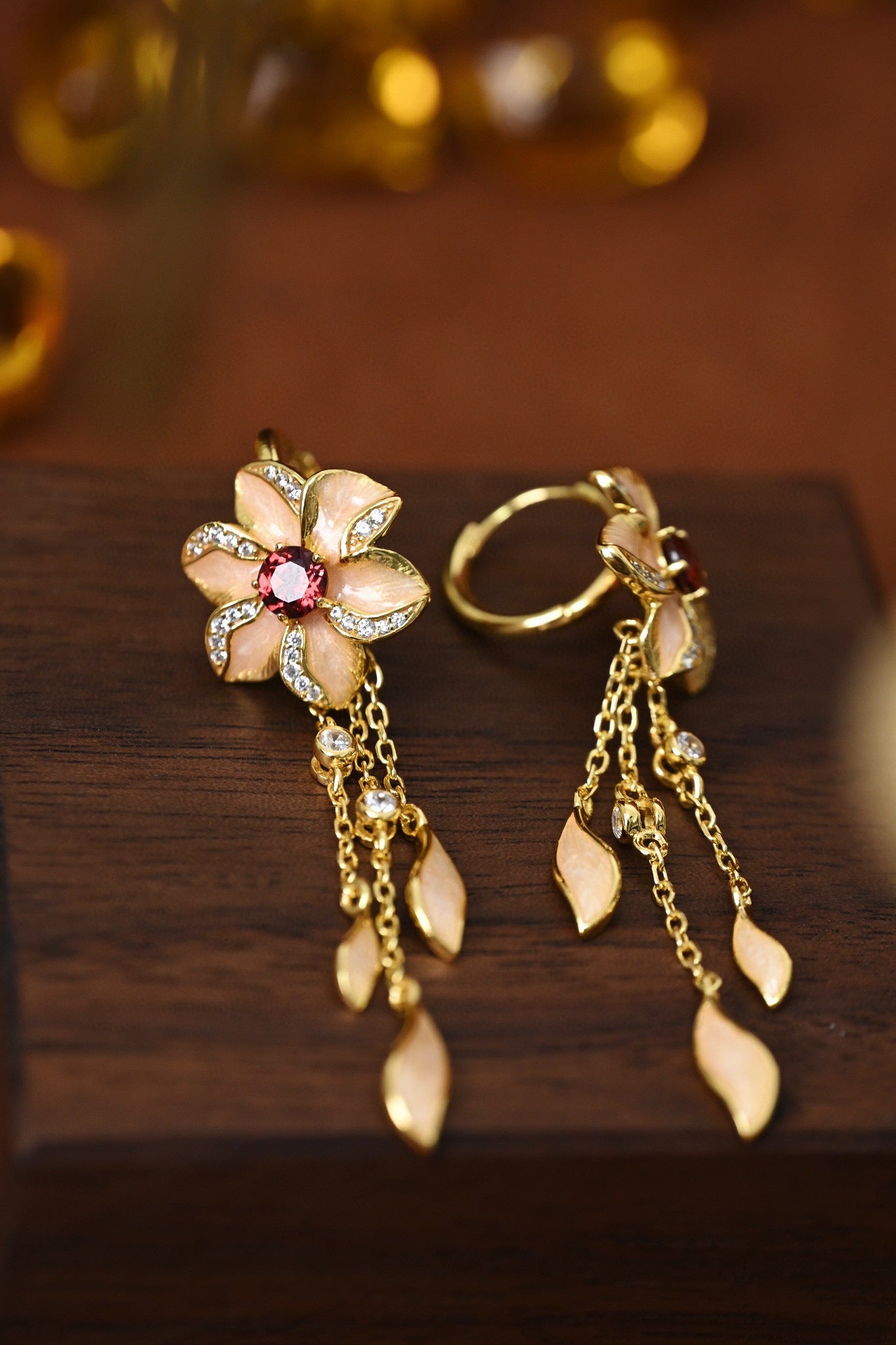 🔥 Blossom Flame Set – Fire Element Jewelry for Energy &amp; Elegance (Earrings)