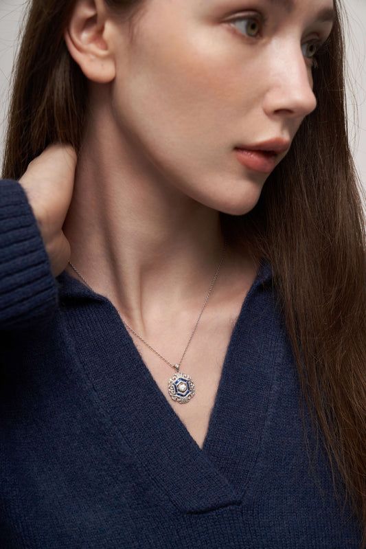 Lacloche X Fatum Secrets HexaMystic Talisman – Sterling Silver Vintage Protection Necklace