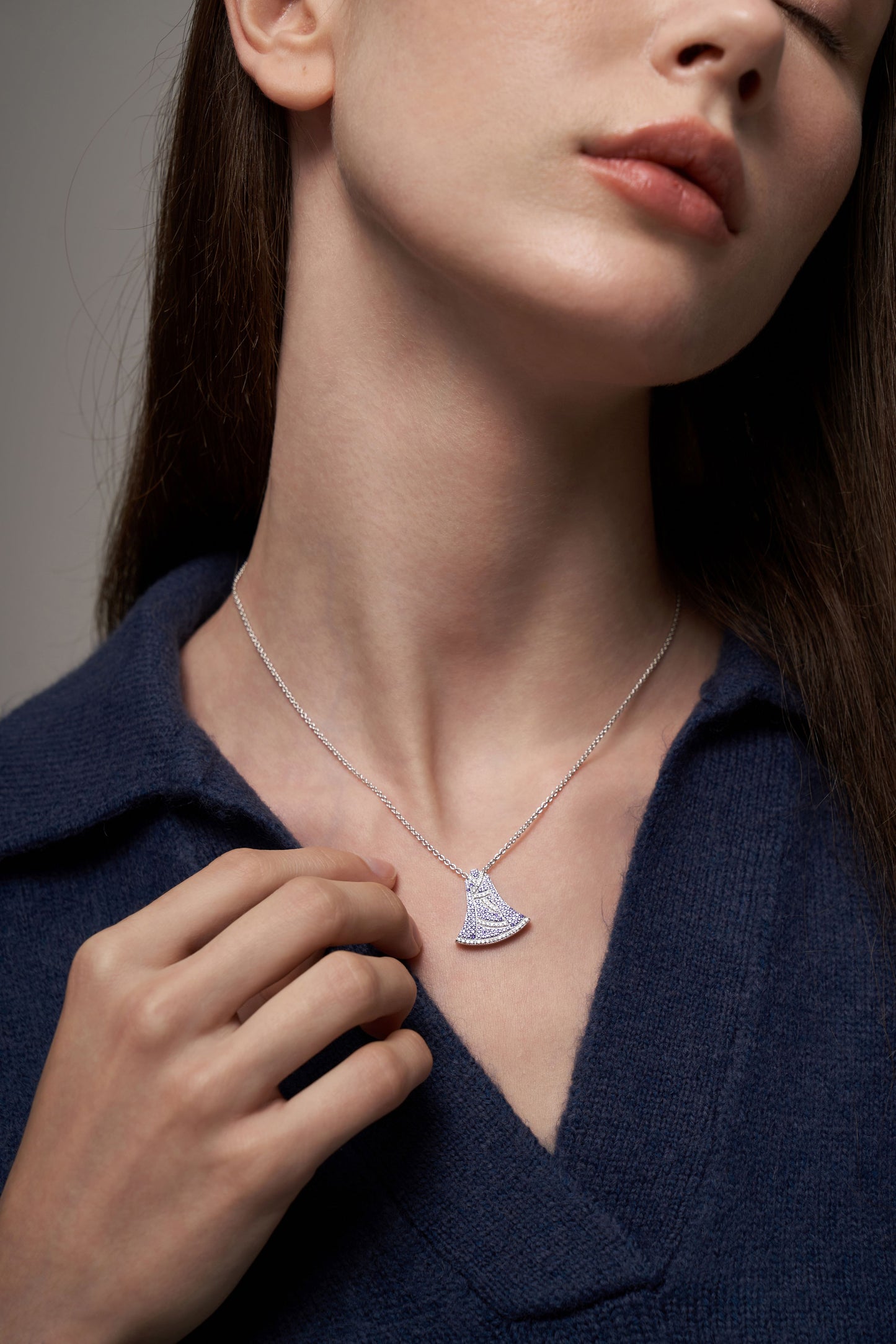 💜 Lacloche X Fatum Secrets Purple Resonance – Oriental Destiny Bell Necklace