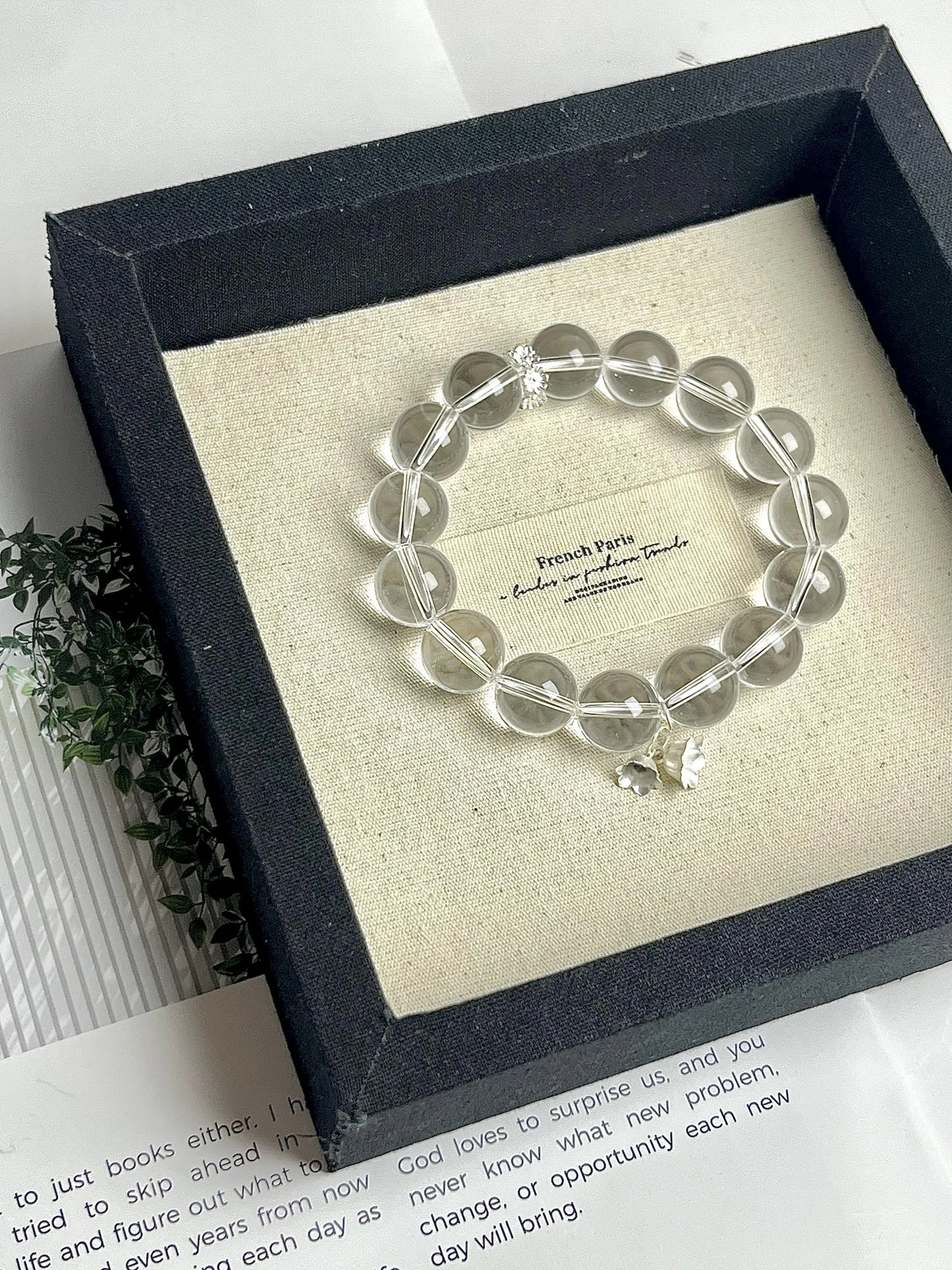 White Crystal Cleansing Bracelet: Feng Shui and Five Elements Energy