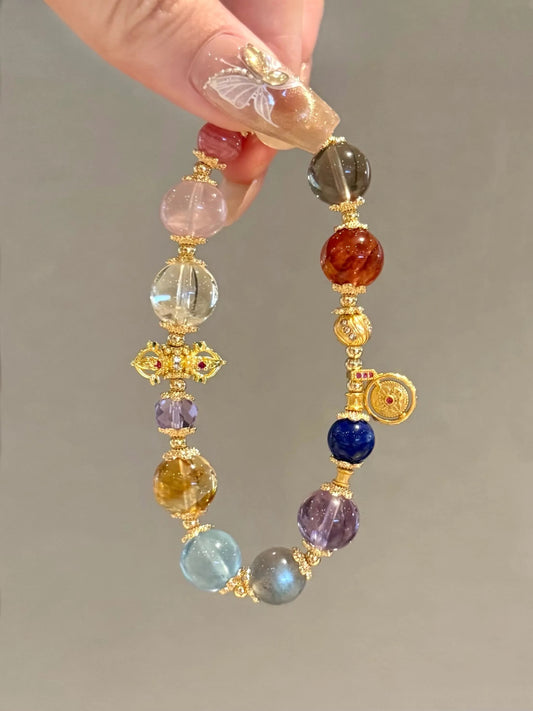 🌈 Universal Luck – Multi-Gemstone Energy Bracelet