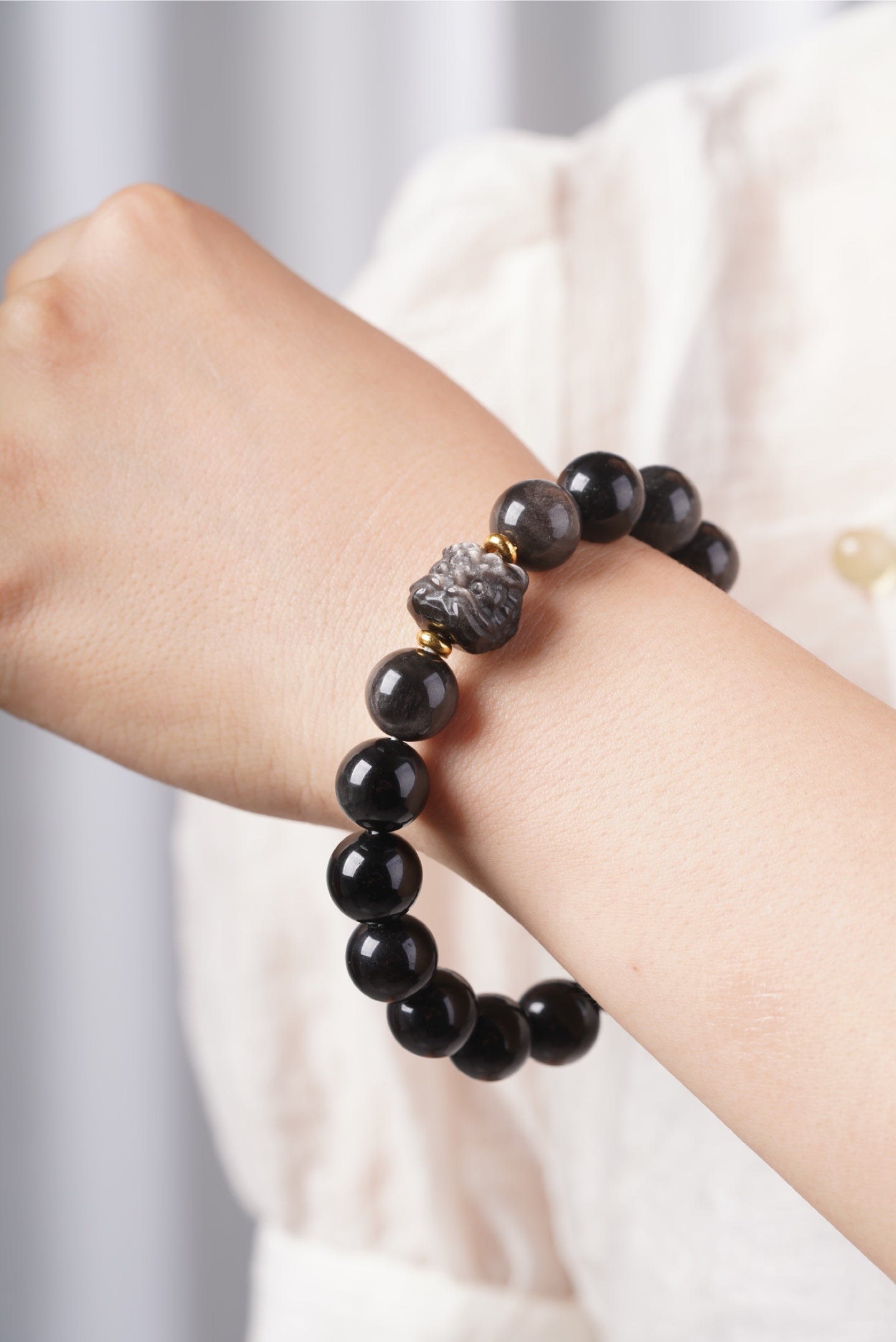 Silver Obsidian Destiny Bracelet
