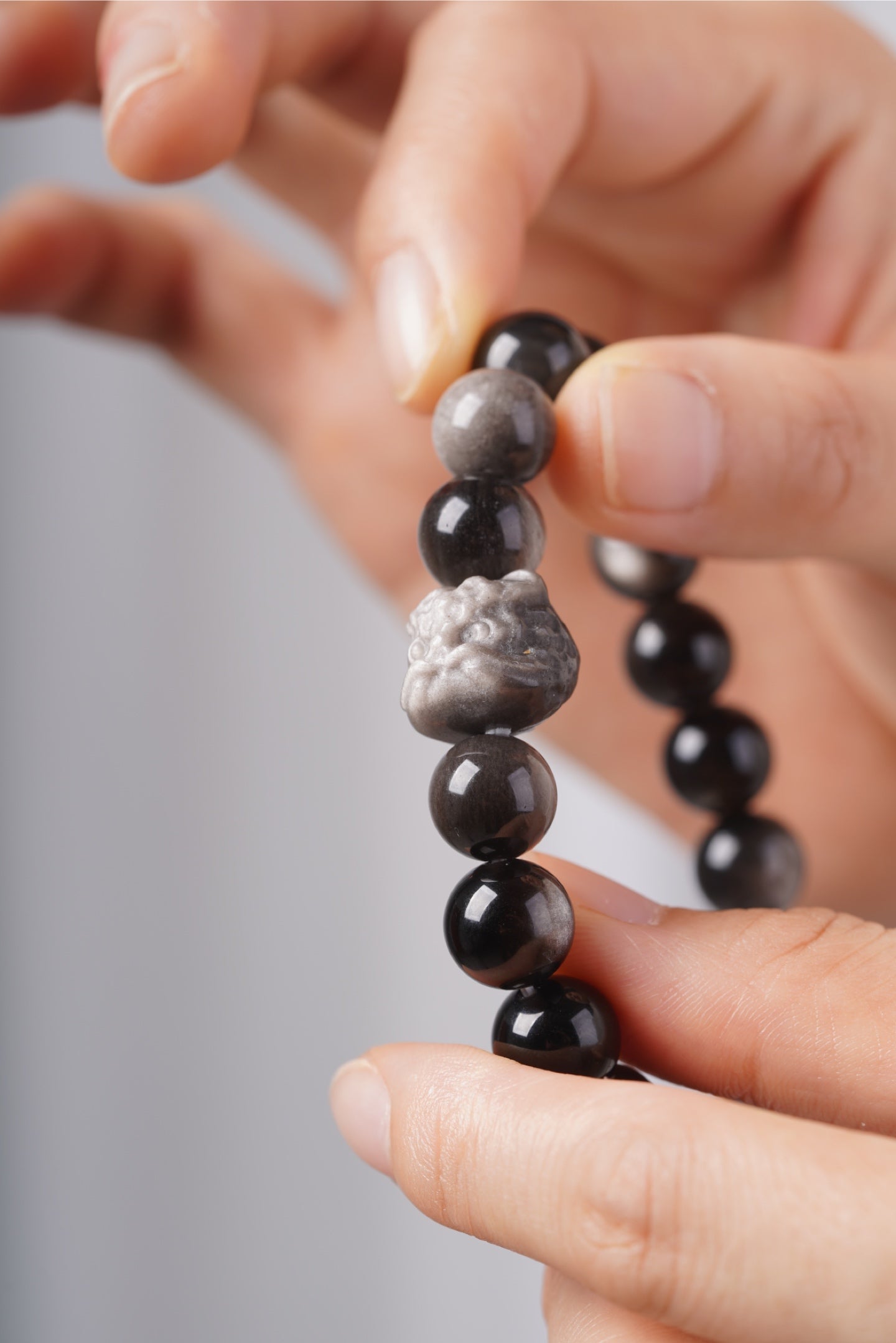Silver Obsidian Destiny Bracelet