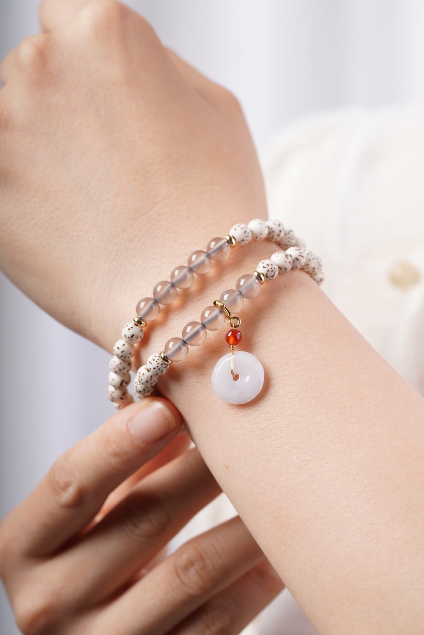 Bodhi &amp; Chalcedony Five Elements Bracelet | Spiritual Energy Jewelry for Balance and Protection